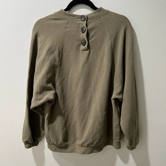 Madewell women’s button-back mock neck top size medium, distant surplus, medium - Picture 4 of 9